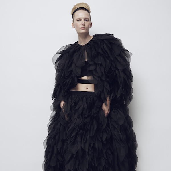 Wool broadcloth midi coat, black | Max Mara